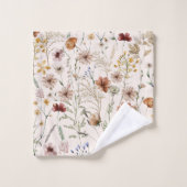 Waterverf Boho Floral Pattern Bad Handdoek (Wasdoekje)