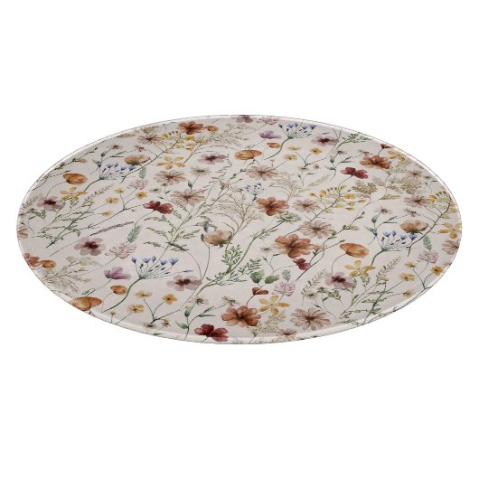 Waterverf Boho Floral Pattern Snijplank (Hoek)