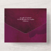 Waterverf Boho Floral Wedding All In One Uitnodiging (Achterkant)