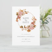 Waterverf Boho Floral Wedding Save The Date (Staand voorkant)