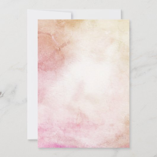 waterverf Boho Flowers Feathers van Birthday Party Kaart (Achterkant)