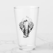 Waterverf Boho Forest Elephant Glas (Achterkant)