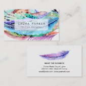 Waterverf Boho  Girly Chic Visitekaartje (Voorkant / Achterkant)