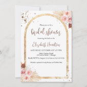 Waterverf Boho Glitter Bruidsdouche Uitnodiging (Voorkant)