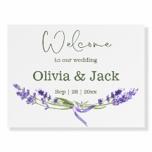 Waterverf Boho Lavendel Bruiloft Welkomstbord