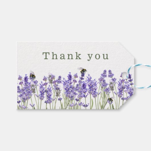 Waterverf Boho Lavender Cadeaulabel (Voorkant (Horizontaal))