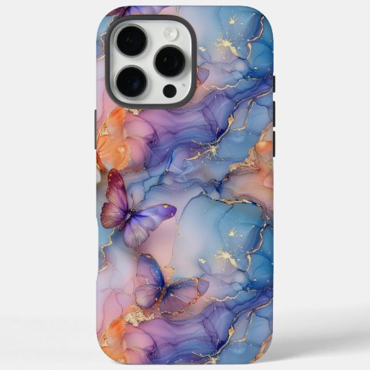 Waterverf Boho Marble Butterfly iPhone Case-Mate iPhone Case (Achterkant)