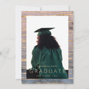 waterverf boho ombre moderne gouden folie aankondiging