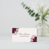 Waterverf Boho Paarse Flower Visitekaartje (Staand voorkant)