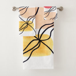 Waterverf Boho Pattern Bad Handdoek