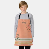 Waterverf Boho Persoonlijke naam Apron Schort (Gedragen)