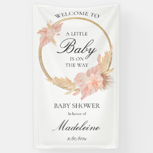 Waterverf Boho Pink Baby shower Spandoek