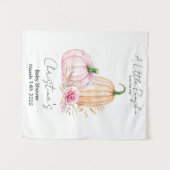 Waterverf Boho Pompoen Babyshower Wandkleed (Voorkant (horizontaal))