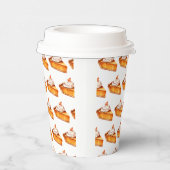 Waterverf Boho pompoen taartpatroon Papieren Bekers (Rechts)