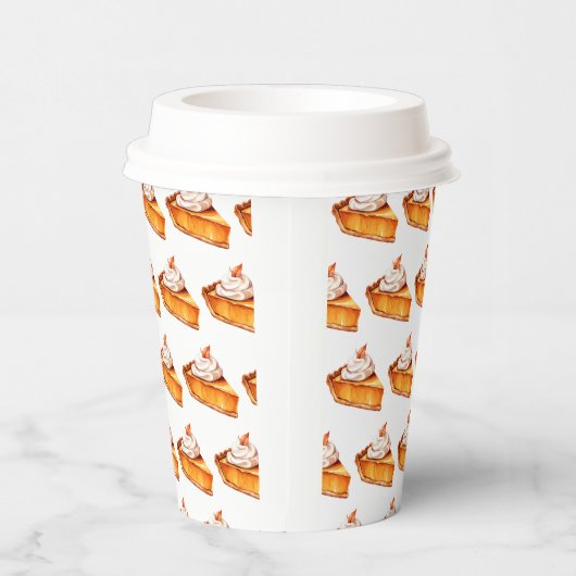 Waterverf Boho pompoen taartpatroon Papieren Bekers (Rechts)