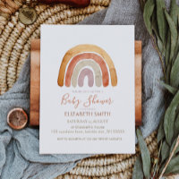 Waterverf Boho Rainbow Baby shower