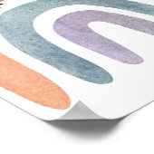 Waterverf Boho Rainbow Books-kaarten en geschenken Poster (Hoek)