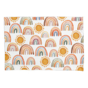 Waterverf Boho Rainbow en Sun Kussensloop