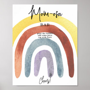 Waterverf Boho Rainbow Mam-osa Poster