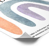 Waterverf Boho Rainbow Zeg geen baby Poster (Hoek)