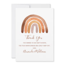 Waterverf Boho regenboogBaby shower Dank u wel aut