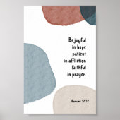 Waterverf boho romeinen 12:12 poster (Voorkant)