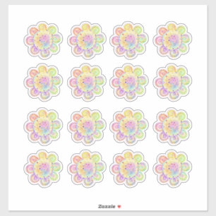 Waterverf Boho Style Sunflower Sticker