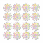 Waterverf Boho Style Sunflower Sticker (Voorkant)