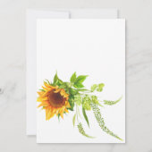Waterverf Boho Sunflower Weddenfoto Bedankkaart (Achterkant)