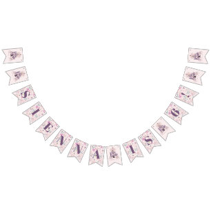 Waterverf boho teepee verjaardagsfeest vlaggetjes