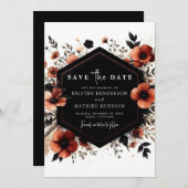 Waterverf Boho Terracotta bruiloft Save The Date (Voorkant / Achterkant)