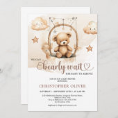 Waterverf Boho terracotta neutrale teddybeer Kaart (Voorkant / Achterkant)