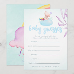 Waterverf Boho Tribal Baby shower Game Kaart