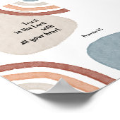 Waterverf Boho Trust in het Lord poster (Hoek)