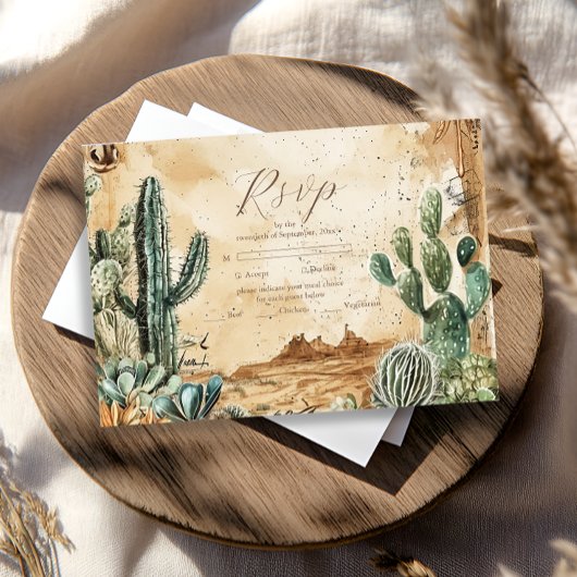 Waterverf Boho Western RSVP Kaartje