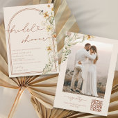 Waterverf Boho Wildbloemen Vrijgezellenfeest Invit Kaart