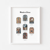 waterverf boho wonderen van Jezus poster