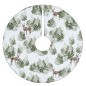 Waterverf bomen en herten groene kerst kerstboom rok (Voorkant)