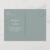 Waterverf Bomen Monogram Bruiloft Save the Date Briefkaart (Achterkant)