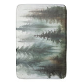 Waterverf Bomen Rustieke Wildernis Badmat (Voorkant Verticaal)