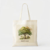 Waterverf boom. Milieubescherming en ecologie op d Tote Bag (Voorkant)