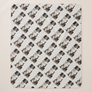 Waterverf Border Collie Dog Pet Sherpa Blanket Deken