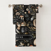 Waterverf Bos groen Paddenstoelen Herfst Bad Handdoek (Insitu)