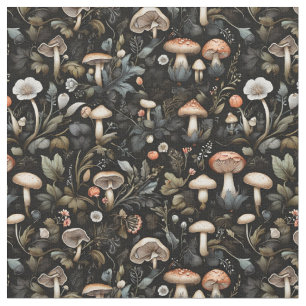 Waterverf Bos groen Paddenstoelen Herfst Stof