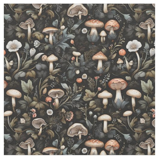 Waterverf Bos groen Paddenstoelen Herfst Stof (Close Up)
