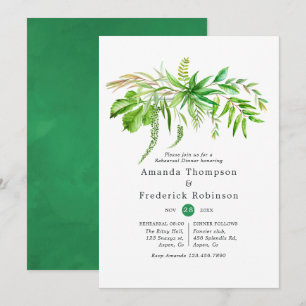 Waterverf Bos groen repetitie diner Kaart