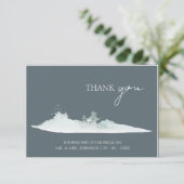 Waterverf Bos Groene dennenbomen Bruiloft Bedankkaart (Staand voorkant)