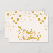 Waterverf-bos kerstfeestdag bedankkaart (Voorkant / Achterkant)