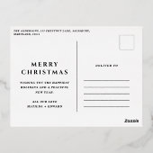 Waterverf-bos kerstfeestdag folie feestdagen briefkaart (Achterkant)