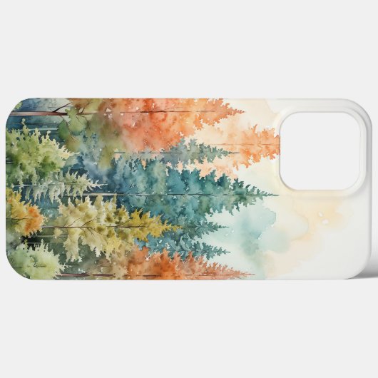 Waterverf Bos Landschapsontwerp Nr. 78 Case-Mate iPhone Case (Achterkant (horizontaal))